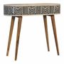Consoles - Artisan Furniture Console Edessa en Incrustation d’Os, 1 Tiroir, Noir et Blanc - ARTISAN FURNITURE