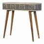 Consoles - Artisan Furniture Console Edessa en Incrustation d’Os, 1 Tiroir, Noir et Blanc - ARTISAN FURNITURE