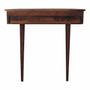 Console table - Artisan Furniture Solid Wood Backless Mounted Chestnut Console, 1 Drawer, Dark Brown - ARTISAN FURNITURE