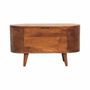 Storage boxes - Artisan Furniture Solid Wood Rounded Lid up Blanket Box, Chestnut, Brown - ARTISAN FURNITURE