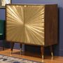 Buffets - Artisan Furniture en bois massif Manille Doré Armoire, Brass-Plated Portes, Doré and Dark Marron - ARTISAN FURNITURE