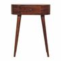 Console table - Artisan Furniture Solid Wood Mini Albion Chestnut Console, 1 Drawer, Dark Brown - ARTISAN FURNITURE