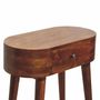 Console table - Artisan Furniture Solid Wood Mini Albion Chestnut Console, 1 Drawer, Dark Brown - ARTISAN FURNITURE