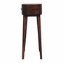 Console table - Artisan Furniture Solid Wood Mini Albion Chestnut Console, 1 Drawer, Dark Brown - ARTISAN FURNITURE
