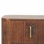 Night tables - Artisan Furniture Solid Wood Marlowe Fluted Nightstand, 2 Drawers, Dark Brown - ARTISAN FURNITURE