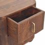 Night tables - Artisan Furniture Solid Wood Marlowe Fluted Nightstand, 2 Drawers, Dark Brown - ARTISAN FURNITURE