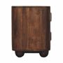 Night tables - Artisan Furniture Solid Wood Marlowe Fluted Nightstand, 2 Drawers, Dark Brown - ARTISAN FURNITURE