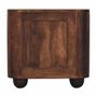 Night tables - Artisan Furniture Solid Wood Marlowe Fluted Nightstand, 2 Drawers, Dark Brown - ARTISAN FURNITURE