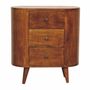 Buffets - Artisan Furniture en bois massif Mini Châtaigne Armoire, 3 Tiroirs, Dark Marron - ARTISAN FURNITURE