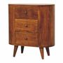 Buffets - Artisan Furniture en bois massif Mini Châtaigne Armoire, 3 Tiroirs, Dark Marron - ARTISAN FURNITURE