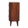 Buffets - Artisan Furniture en bois massif Mini Châtaigne Armoire, 3 Tiroirs, Dark Marron - ARTISAN FURNITURE