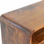 Consoles - Artisan Furniture en bois massif Mini Châtaigne Console, 2 Tiroirs and Open Niche, Dark Marron - ARTISAN FURNITURE