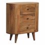 Buffets - Artisan Furniture en bois massif Mini Chêne clair Armoire, 3 Tiroirs, Beige - ARTISAN FURNITURE