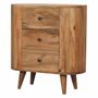 Buffets - Artisan Furniture en bois massif Mini Chêne clair Armoire, 3 Tiroirs, Beige - ARTISAN FURNITURE