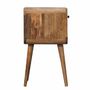 Tables de nuit - Artisan Furniture en bois massif Mini Chêne clair Courbe Lower Table de chevet, 1 Tiroir et Niche ouverte, Beige - ARTISAN FURNITURE