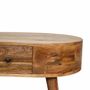 Tables basses - Artisan Furniture en bois massif Mini Chêne clair Arrondi Table basse, 2 Tiroirs, Marron - ARTISAN FURNITURE
