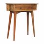 Consoles - Artisan Furniture en bois massif Mini Chêne clair Hallway Console, 2 Tiroirs, Marron - ARTISAN FURNITURE