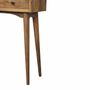 Consoles - Artisan Furniture en bois massif Mini Chêne clair Hallway Console, 2 Tiroirs, Marron - ARTISAN FURNITURE
