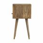 Tables de nuit - Artisan Furniture en bois massif Mini Chêne clair Table de chevet, 1 Tiroir et Niche ouverte, Beige - ARTISAN FURNITURE