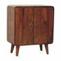 Buffets - Artisan Furniture en bois massif Mini Classic Commodenut Armoire, 2 Portes, 2 Étagères, Marron Foncé - ARTISAN FURNITURE