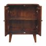 Buffets - Artisan Furniture en bois massif Mini Classic Commodenut Armoire, 2 Portes, 2 Étagères, Marron Foncé - ARTISAN FURNITURE