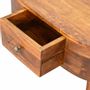 Coffee tables - Artisan Furniture Solid Wood Mini Chestnut Rounded Coffee Table, 2 Drawer, Dark Brown - ARTISAN FURNITURE