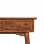 Consoles - Artisan Furniture en bois massif Mini Commodenut Hallway Console, 2 Tiroirs, Pieds nordiques, Commodenut, Marron - ARTISAN FURNITURE