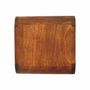 Tables de nuit - Artisan Furniture en bois massif Mini Courbe Suspendu Table de chevet, 1 Tiroir et Niche ouverte, Marron Foncé - ARTISAN FURNITURE