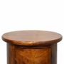 Chiffonniers - Artisan Furniture en bois massif Mini Drum Commode, 2 Tiroirs, Commodenut, Marron - ARTISAN FURNITURE