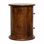 Chiffonniers - Artisan Furniture en bois massif Mini Drum Commode, 2 Tiroirs, Commodenut, Marron - ARTISAN FURNITURE