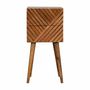 Night tables - Artisan Furniture Solid Wood Mini Lillie Nightstand, 2 Drawers, Brown - ARTISAN FURNITURE