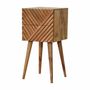 Night tables - Artisan Furniture Solid Wood Mini Lillie Nightstand, 2 Drawers, Brown - ARTISAN FURNITURE