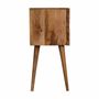 Night tables - Artisan Furniture Solid Wood Mini Lillie Nightstand, 2 Drawers, Brown - ARTISAN FURNITURE