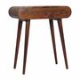 Autres tables  - Artisan Furniture en bois massif Mini Rond Commodenut coiffeuse pliante, 4 Rangement Compartments avec Miroir, Marron Foncé - ARTISAN FURNITURE