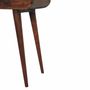 Autres tables  - Artisan Furniture en bois massif Mini Rond Commodenut coiffeuse pliante, 4 Rangement Compartments avec Miroir, Marron Foncé - ARTISAN FURNITURE