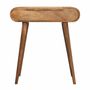 Autres tables  - Artisan Furniture en bois massif Mini Rond Dressing Table, 1 Tiroir avec Rangement Compartments, Pieds nordiques, Chêne clair, Marron - ARTISAN FURNITURE
