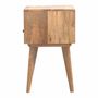 Tables de nuit - Artisan Furniture en bois massif Modern Table de chevet, 1 Tiroir et Niche ouverte, Beige - ARTISAN FURNITURE