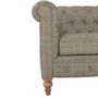 Canapés - Artisan Furniture en bois massif Multi Tweed 2 Seat Commodeerfield, Rembourré, Gris et Marron - ARTISAN FURNITURE