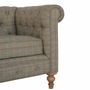 Canapés - Artisan Furniture en bois massif Multi Tweed 2 Seat Commodeerfield, Rembourré, Gris et Marron - ARTISAN FURNITURE