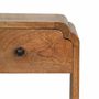 Night tables - Artisan Furniture Solid Wood Newton Mini Oak-ish Nightstand with a drawer and open shelf, Brown - ARTISAN FURNITURE