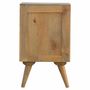 Night tables - Artisan Furniture Solid Wood Wall Mounted Rounded Nightstand, 4 Drawers, Light Brown - ARTISAN FURNITURE