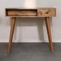Bureaux - Artisan Furniture en bois massif Nordique Bureau, 1 Tiroir et Niche ouverte, Beige - ARTISAN FURNITURE