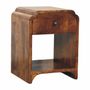 Tables de nuit - Artisan Furniture en bois massif Newton Mini Commodenut Table de chevet avec a drawer et open shelf, Marron Foncé - ARTISAN FURNITURE
