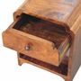 Tables de nuit - Artisan Furniture en bois massif Newton Mini Commodenut Table de chevet avec a drawer et open shelf, Marron Foncé - ARTISAN FURNITURE