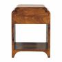 Tables de nuit - Artisan Furniture en bois massif Newton Mini Commodenut Table de chevet avec a drawer et open shelf, Marron Foncé - ARTISAN FURNITURE