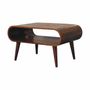 Tables basses - Artisan Furniture en bois massif Ouvert Commodenut Table basse, Niche ouverte, Marron Foncé - ARTISAN FURNITURE