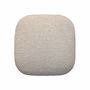 Poufs - Artisan Furniture en bois massif Rembourré Boucle Cream Square Repose-pieds, Marron et Cream - ARTISAN FURNITURE