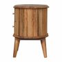 Night tables - Artisan Furniture Solid Wood Soba Nordic Nightstand, 2 Drawers, Beige - ARTISAN FURNITURE