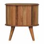 Night tables - Artisan Furniture Solid Wood Soba Nordic Nightstand, 2 Drawers, Beige - ARTISAN FURNITURE