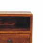 Night tables - Artisan Furniture Solid Wood Solis Wall Mounted Nightstand, 1 Drawer and Open Slot, Chestnut, Dark Brown - ARTISAN FURNITURE